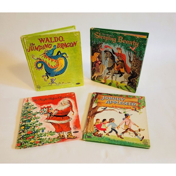 Vintage Tell-A-Tale Whitman Hardcover Childrens Fairy Tale Books. Lot of 4. - Picture 1 of 16